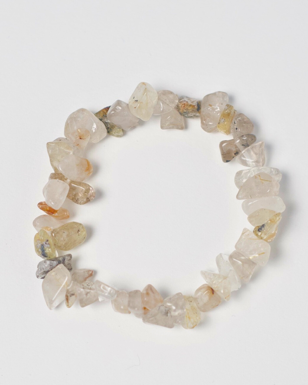 Gold Rutilated Stone Bracelet